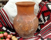 Grandparents gift Very old antique, antique Amphora, Country pottery,vase pottery jug, ancient vessel, old clay jug ceramic Table decor