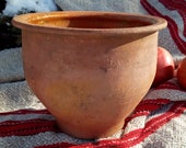 Antique pot, Small clay pot, Antique amphora, Clay pot for plants, Ancient vase, Low pot, Elegant pot, Mortar, Pottery, Unique decor, Decor