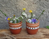 Vintage small pot Small clay pot Antique amphora Clay pot for plants Ancient vase Low pot Elegant pot Clay vessel old antique pottery clay