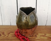 Vintage Pot, Small Clay Pot, Antique Amphora, Clay Plant Pot, Low Pot, Elegant Pot, Clay Pot, Antique Clay Pot, Unique Pot, Primitive decor