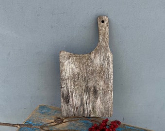 Antique Rustic Cutting Board with Food Chopper, Bread Board, Cutting Board, Vintage Wooden Cutting Board, Rustic Kitchen Decor, Rural Decor