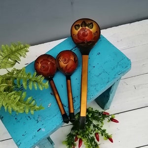 Antique wooden spoon, Handmade spoon, Wooden spoon, Village spoon, large spoon, Primitive spoon, Wooden Spoon, Set of 3, Ukrainian vintage