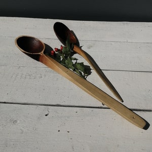 Antieke houten lepel, handgemaakte lepel, houten lepel, dorpslepel, grote lepel, geschenklepel, primitieve lepel, antieke lepel, primitieve houten