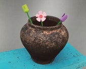 Very Old Clay Vessel, Clay Pots, Ceramic Vase, Clay Pot, Ceramic Pot, Flower Vase, Rustic Bowl, Unique Pot, Antique Clay Jug, Unique decor