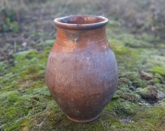 アンティーク木製水差し：素朴な農家風花瓶、ガーデンデコレーション