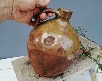 Vintage Clay Jug, Rustic Ceramic Milk Pitcher, Home Decor - Etsy