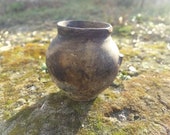 Vintage Pot, Small Clay Pot, Antique Amphora, Clay Plant Pot, Low Pot, Elegant Pot, Clay Pot, Antique Clay Pot, Unique Pot, Primitive decor