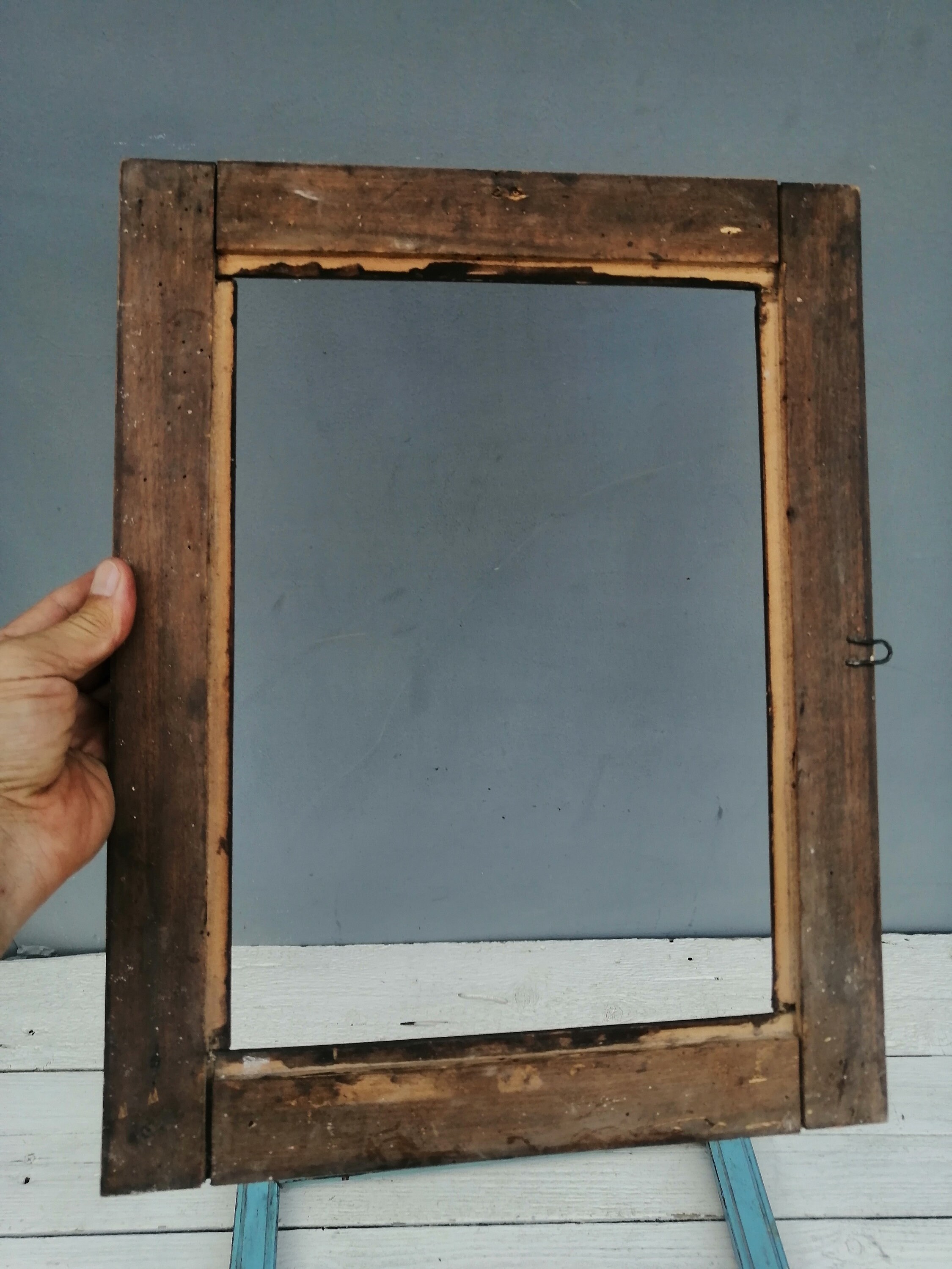 Traditional Frames Antique Wooden Photo Frames: Folk Art Home Decor, Set of Two - Etsy