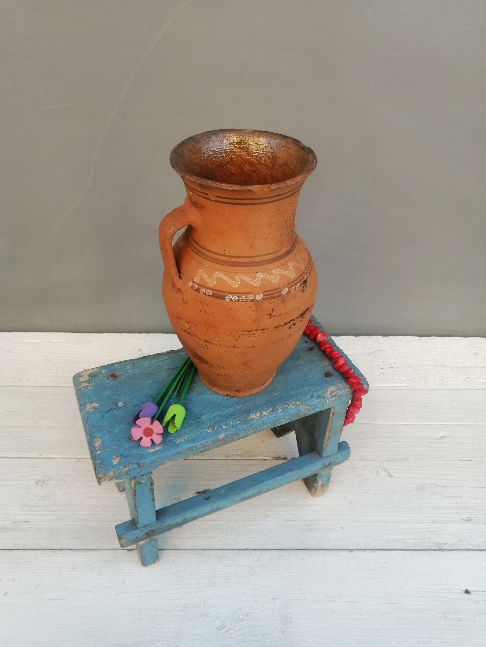 Clay Pots Ceramic Vase Unique Pot Vintage Pot Flower Vase Etsy