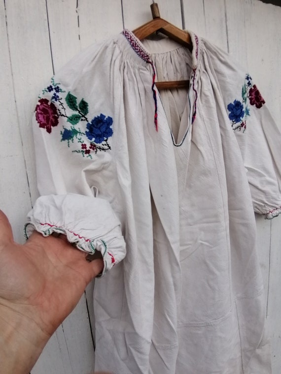 Vintage Ukrainian embroidered shirt, Embroidered … - image 2