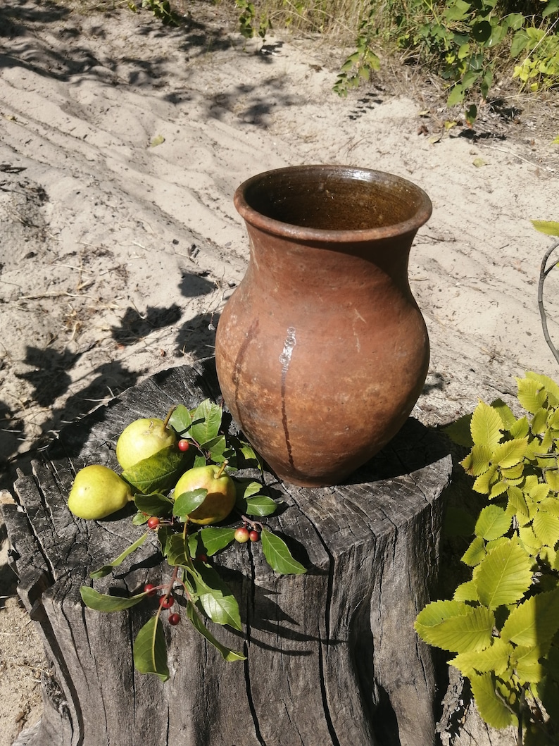 Clay pots Ceramic vase Unique pot Vintage pot Flower vase Etsy
