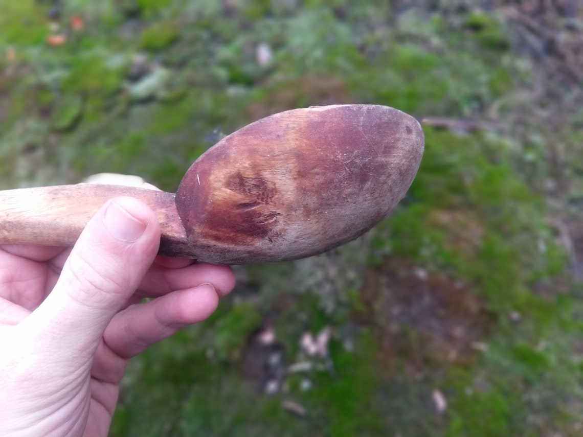 Vintage Wooden Spoon Hand Carved Spoon Wooden Spoon Rustic Etsy