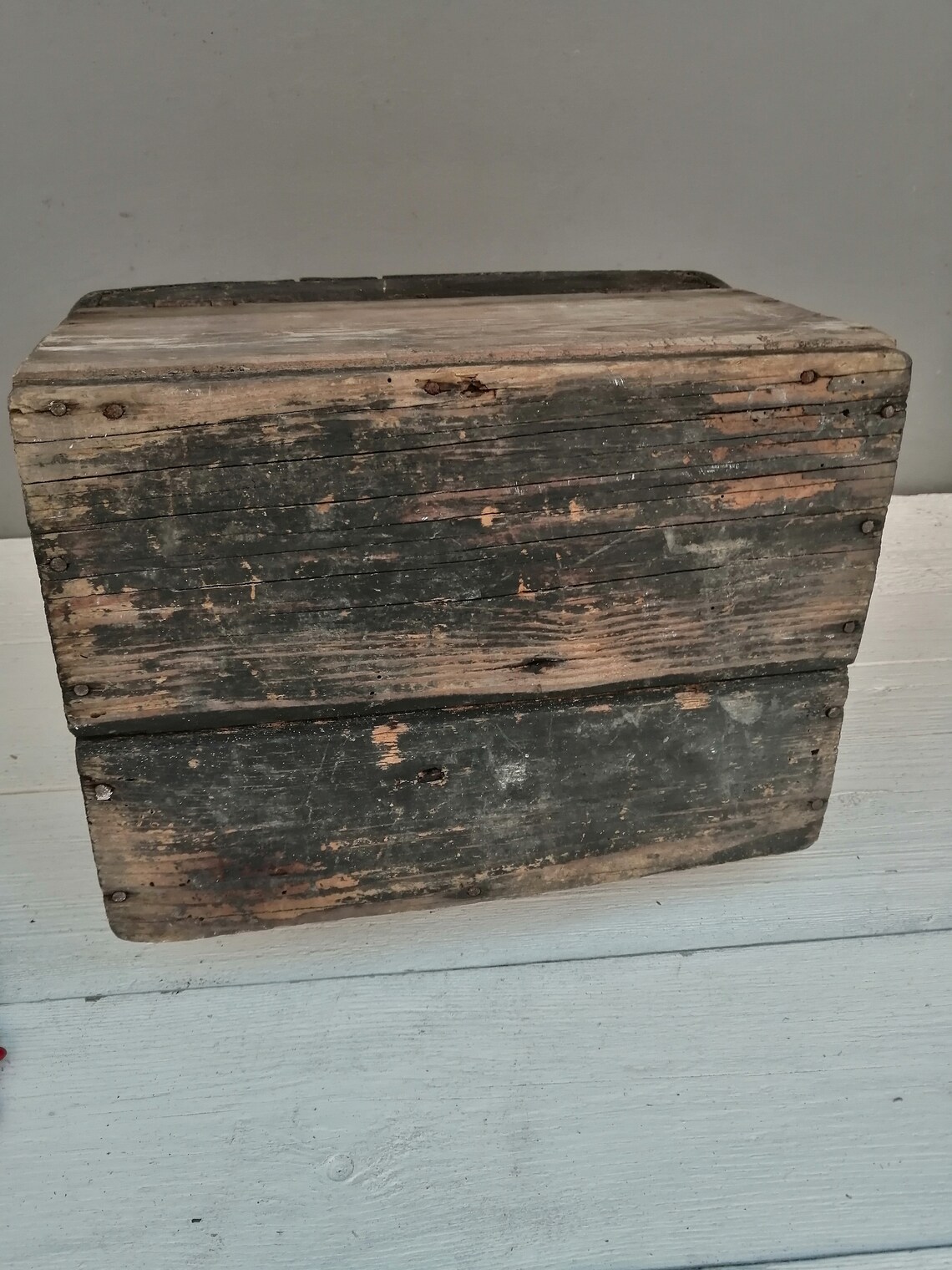 Cofre de madera antiguo muy antiguo pequeña caja de madera | Etsy