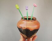 Vintage Pot, Small Clay Pot, Antique Amphora, Clay Plant Pot, Low Pot, Elegant Pot, Clay Pot, Antique Clay Pot, Unique Pot, Primitive decor