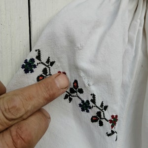 Vintage Ukrainian embroidered shirt, Embroidered shirt, Handmade embroidered shirt, Embroidered folk women&#39;s shirt, Homespun dress, Linen