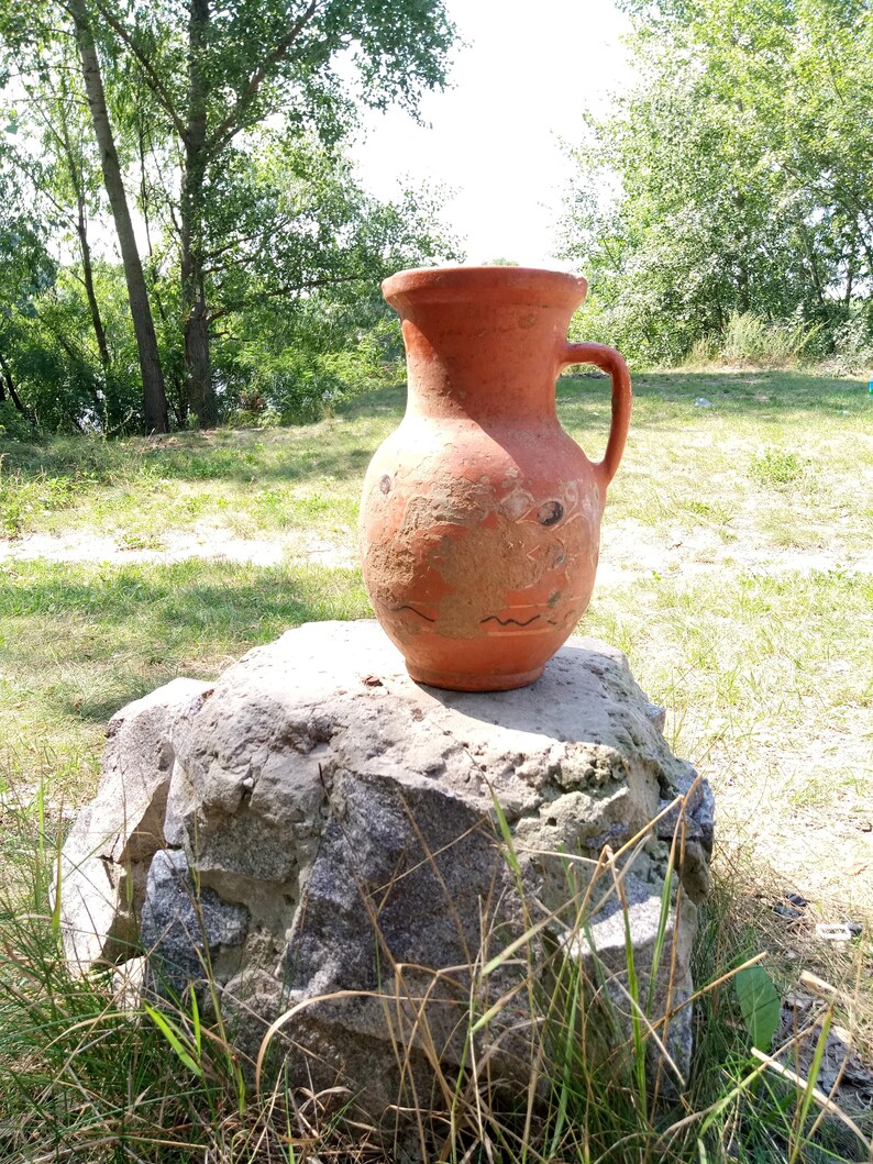 Antique Handmade Pot Vintage Pottery Pot Large Clay Vase Etsy