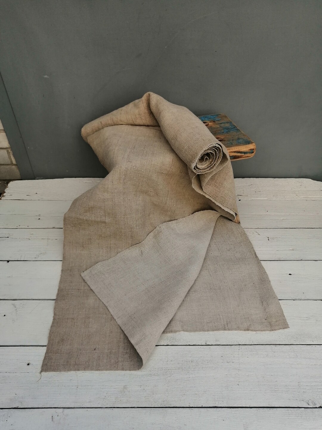 Linen Rool Antique Linen by Yard Organic Linen Roll Ukrainian Handwoven - Etsy
