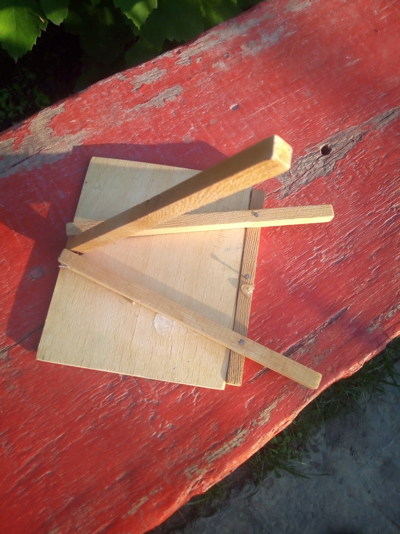 Oil Painting Picture on Stand Painting on Plywood Primitive Etsy