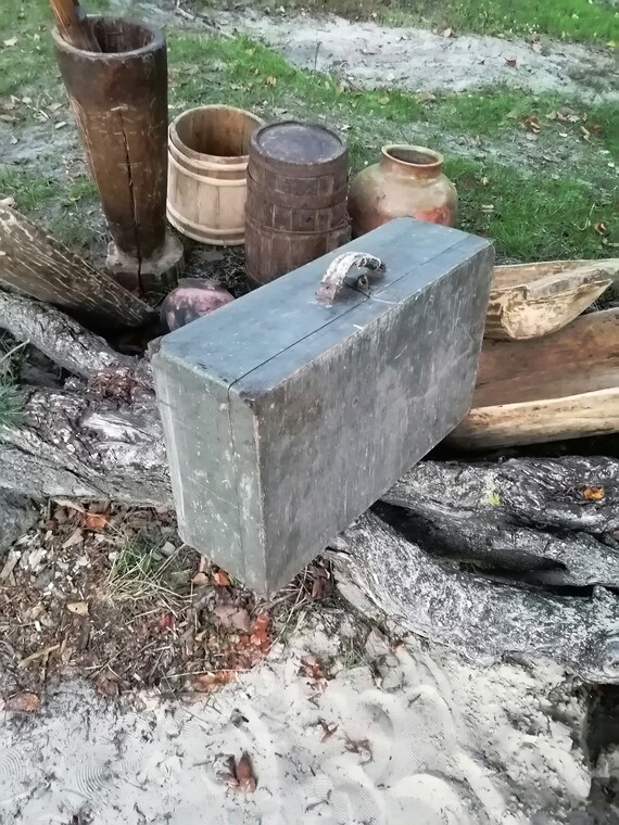 Antique Wooden Crate, Wooden Chest, Wooden Crate,