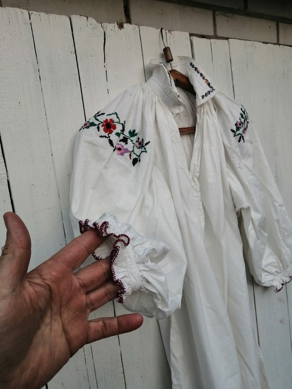 Vintage Ukrainian embroidered shirt, Embroidered s
