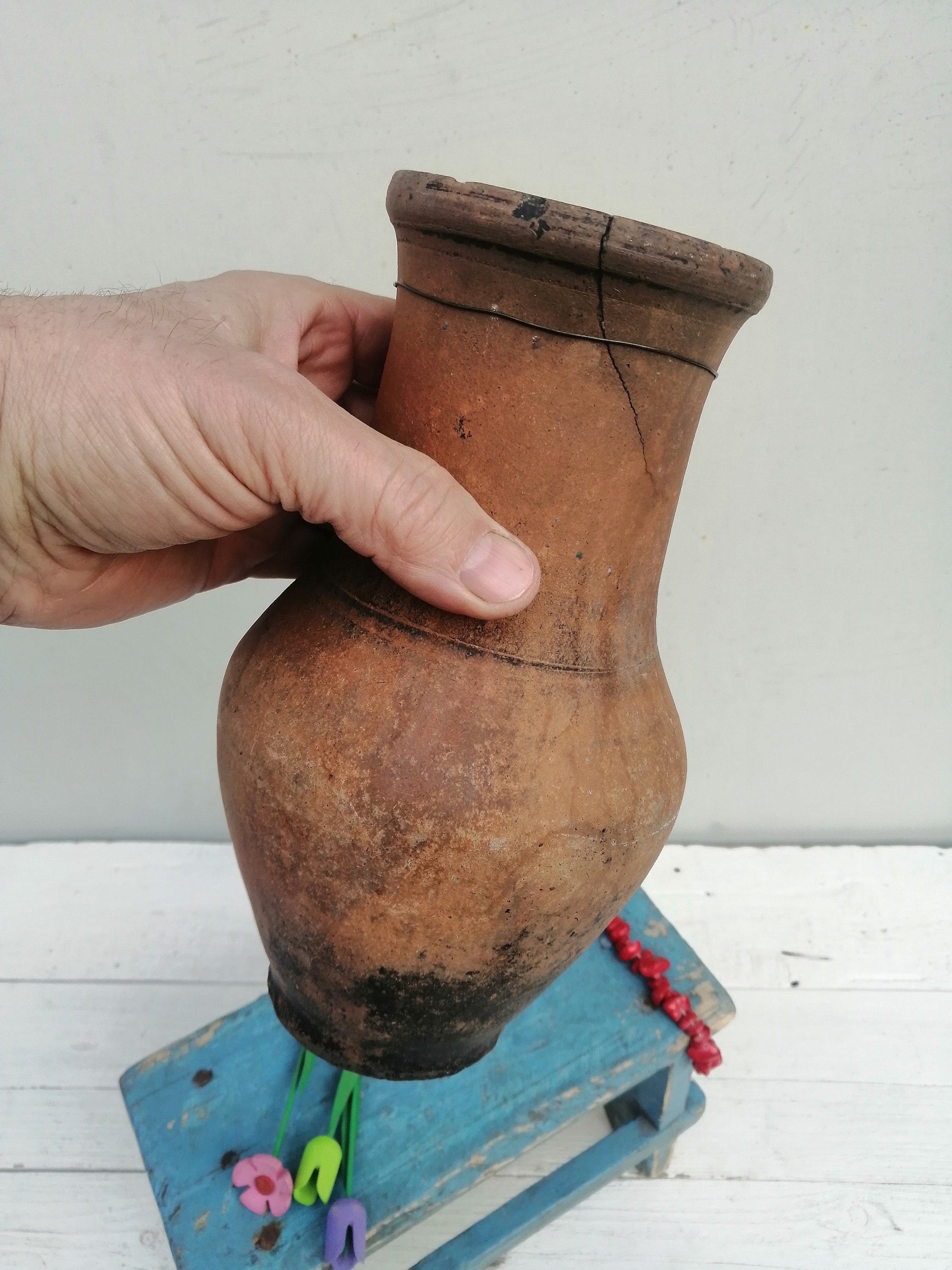 ヴィンテージセラミック水差し、ミッドセンチュリー陶器容器