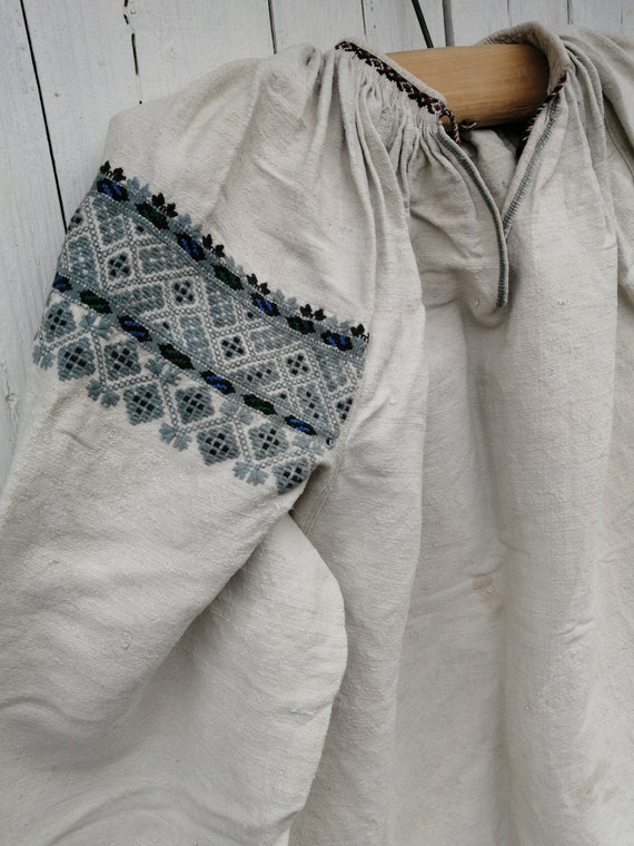 Vintage Ukrainian embroidered shirt, Embroidered s