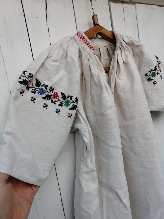 Vintage Ukrainian embroidered shirt, Embroidered s