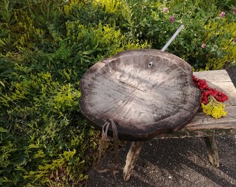 Round board, Cutting board, Table decor, Unique board, Antique distillation apparatus, Wooden distillation apparatus, Home brewing apparatus