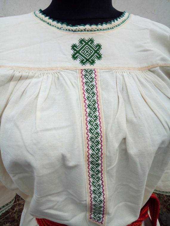 Vintage Ukrainian embroidered shirt, Embroidered … - image 3