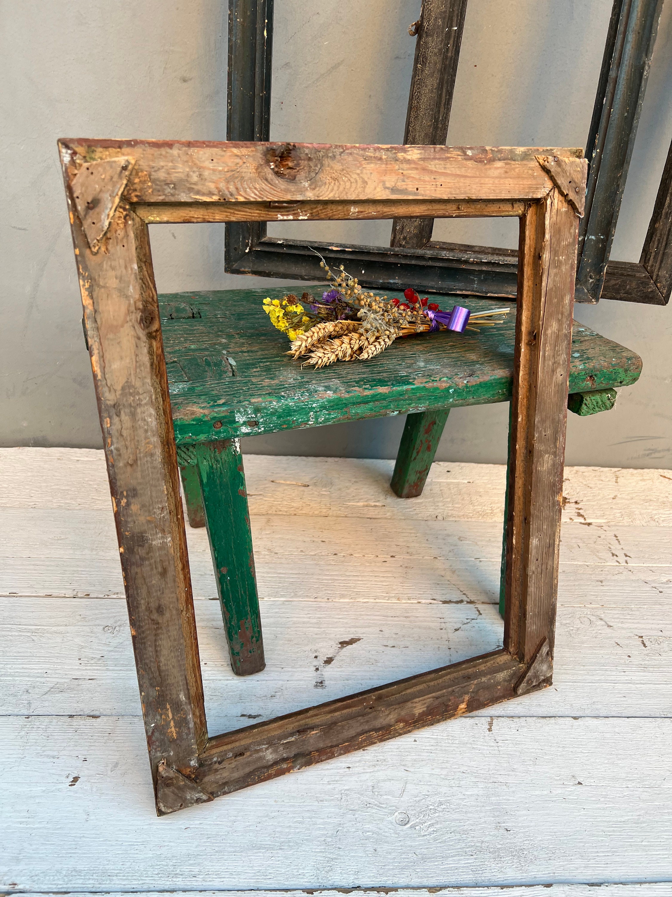 アンティーク　木製フレーム Set of 3 Vintage Wooden Frames - 19x15