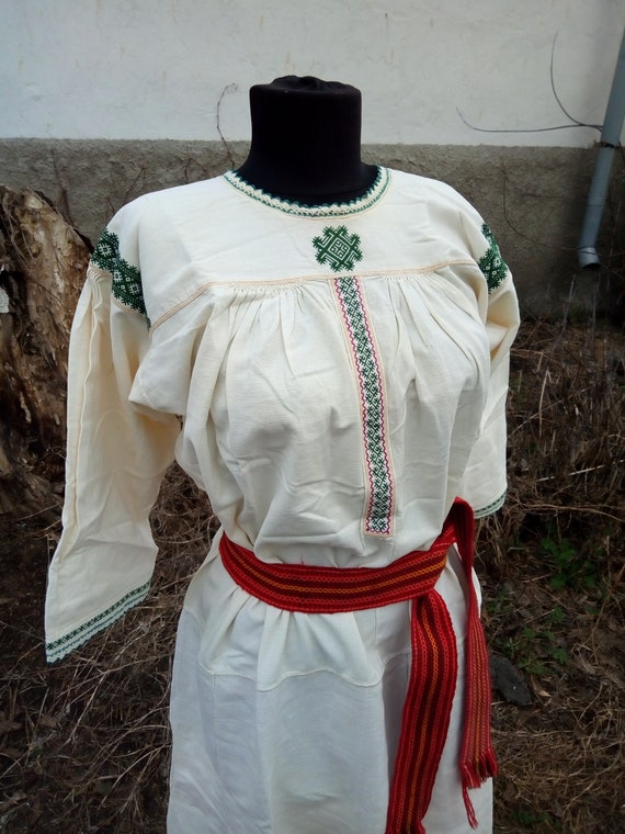 Vintage Ukrainian embroidered shirt, Embroidered … - image 10