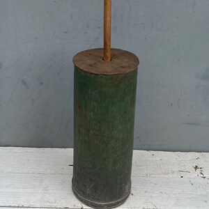 Old churn, Antique wooden bowl, Rustic vessel, Primitive decor, Wooden churn, Wooden home decor, Rustic decor, Flower vase, Terrace Decor