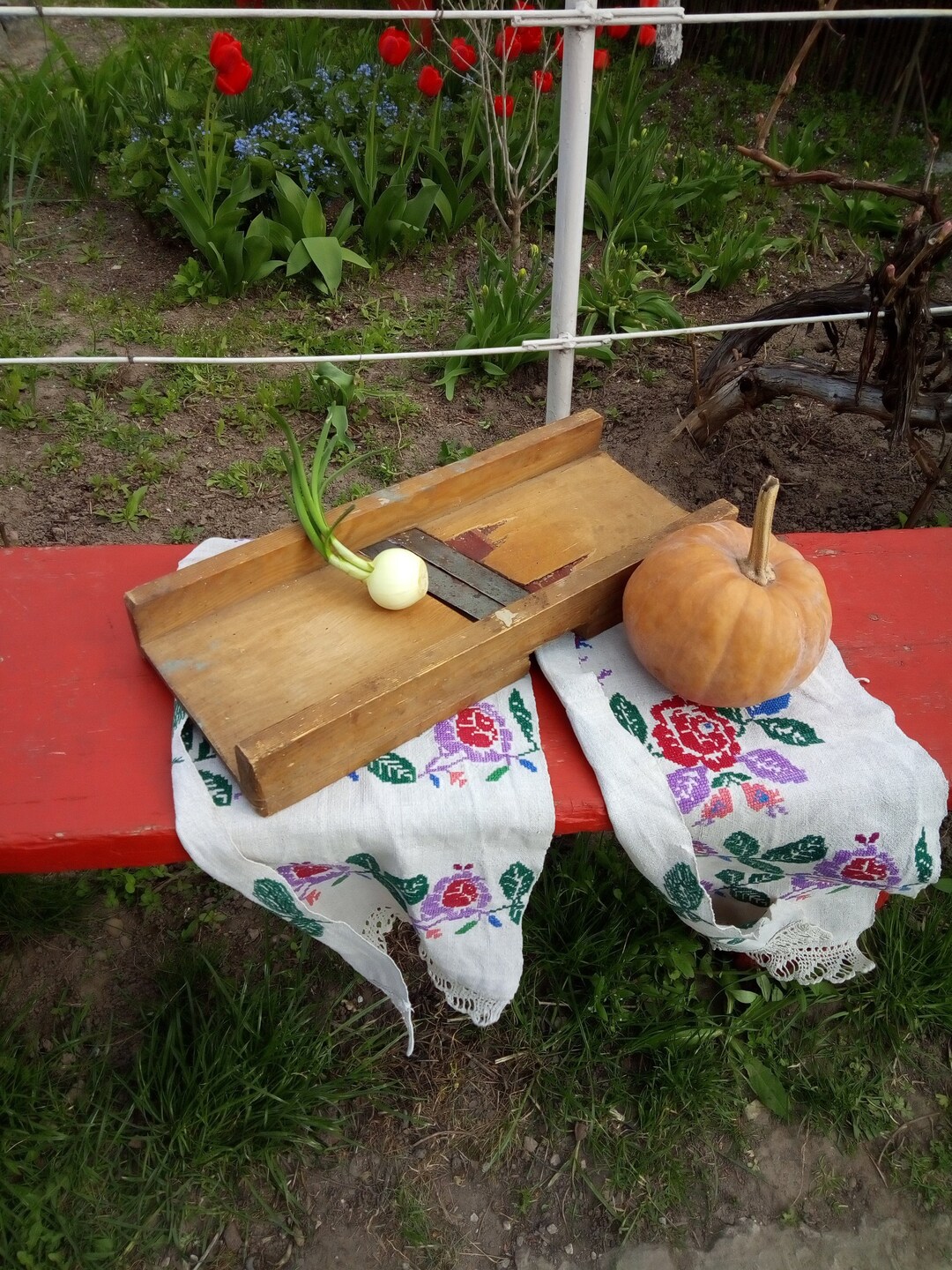 Vintage Cabbage Cutting Board, Primitive Farmhouse Kitchen Decor (19 ...