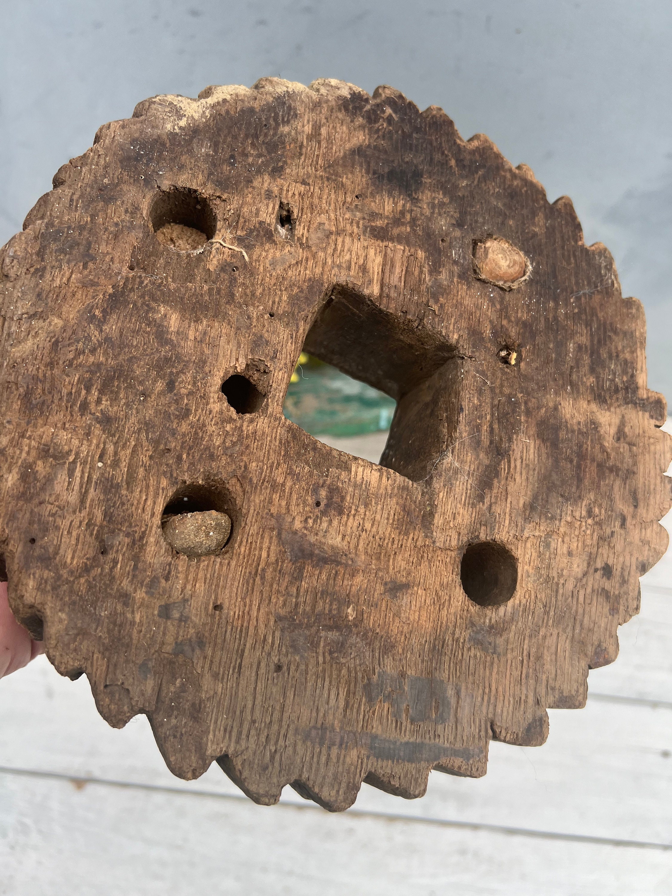 Antique Wooden Gear, Weaving Loom Wheel, Rustic Wall Decor - Etsy