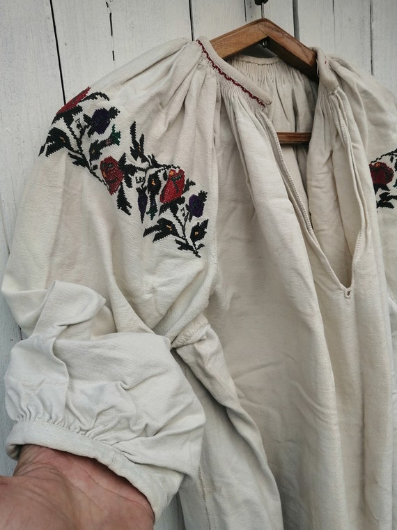 Vintage Ukrainian embroidered shirt, Embroidered s