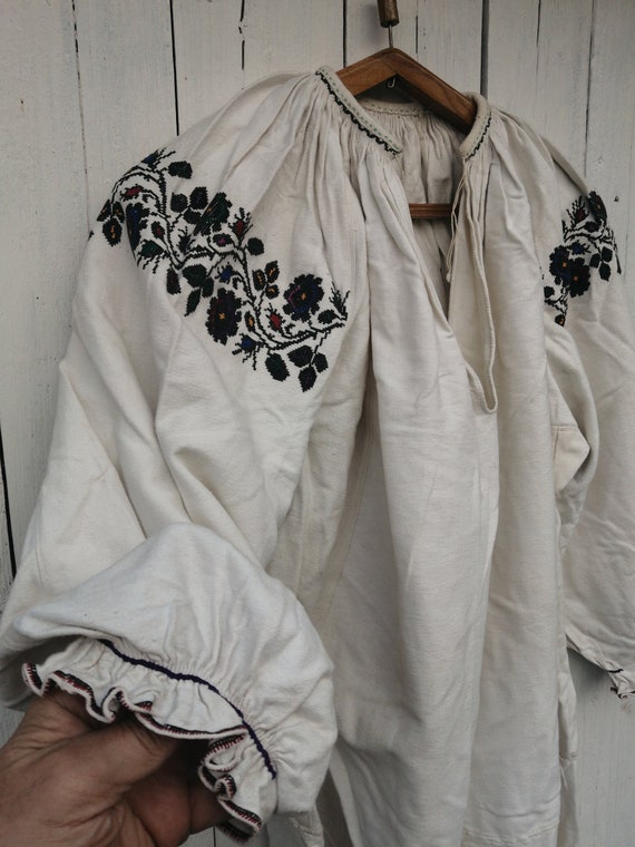 Vintage Ukrainian embroidered shirt, Embroidered s