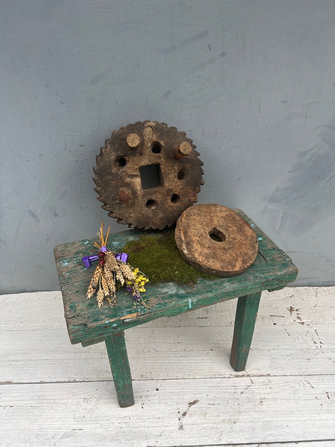 Antique Wooden Gear, Weaving Loom Wheel, Rustic Wall Decor - Etsy