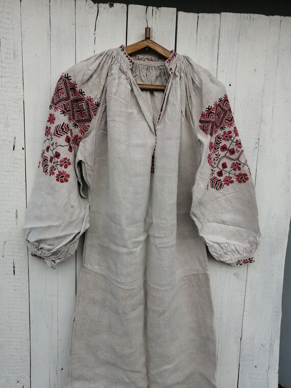Vintage Ukrainian embroidered shirt, Embroidered s