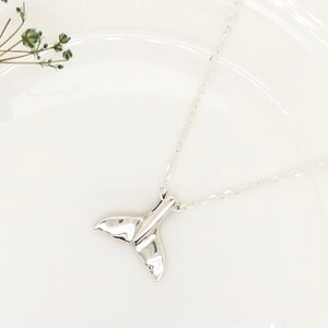 Grote S925 sterlingzilveren ketting walvisstaart Verjaardag Valentijnsdagcadeau