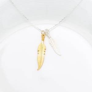 Collana in argento sterling s925 con piuma, regalo per San Valentino