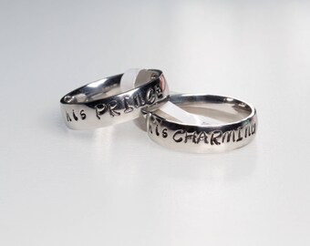 His and His Couples Prince Charming Stainless Steel Rings