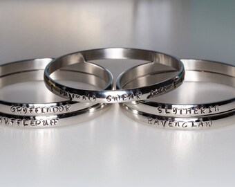 Harry Potter Hogwarts Houses Stainless Steel Stackable Bangles