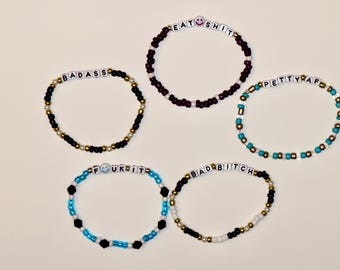 Sweary Cussing NSFW Friendship Bracelets