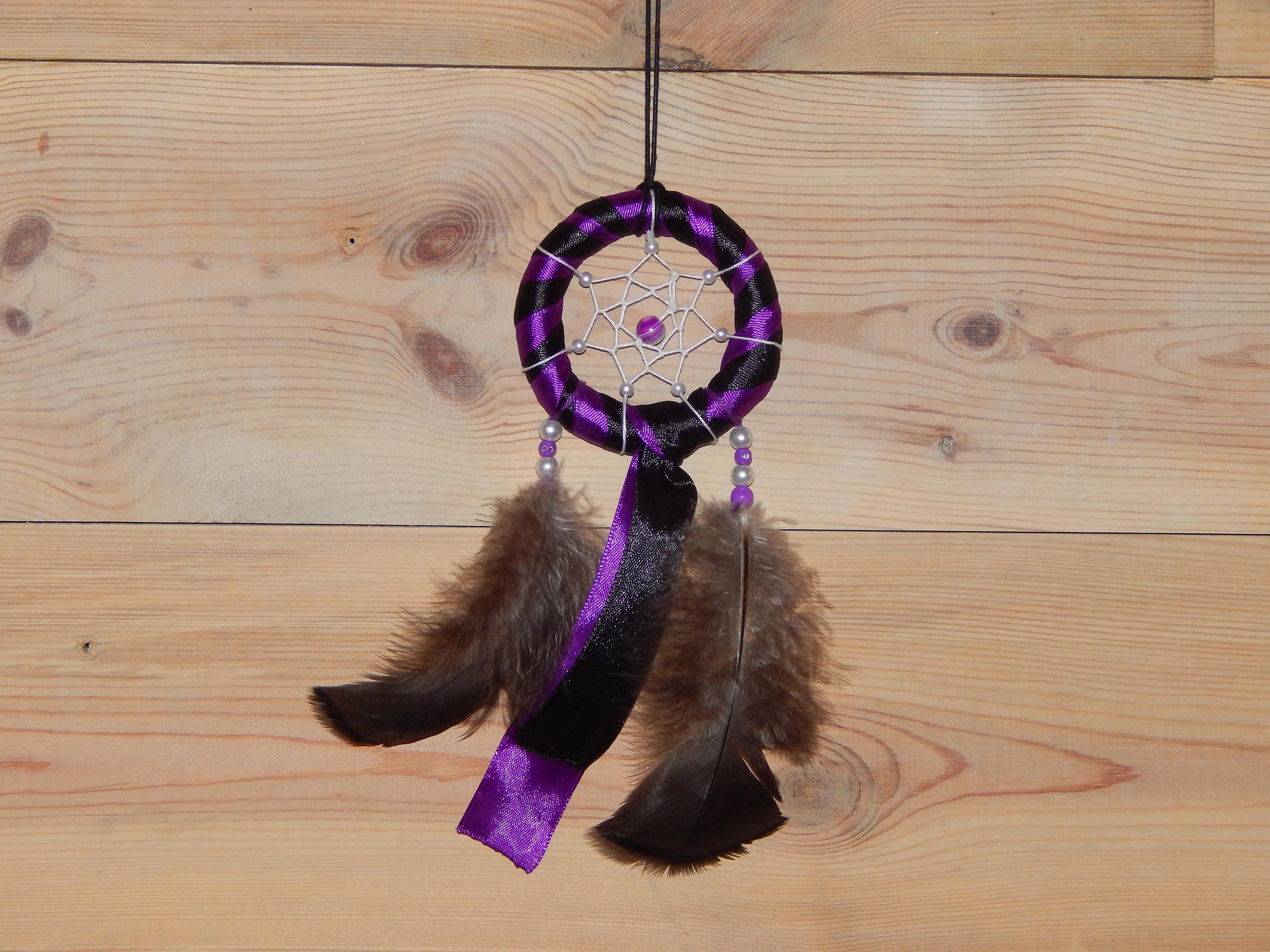 Attrape Rêves Dreamcatcher Mauve et Noir