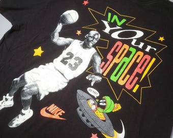 Camiseta vintage Nike Space Jam Michael Jordan Looney Tunes de 1996, talla grande, para hombre