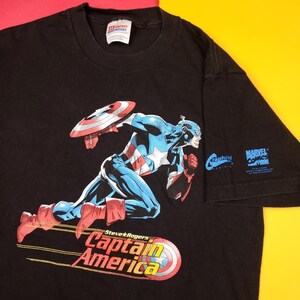 Vintage Dead Stock Marvel Captain America T Shirt Mens Small image 1