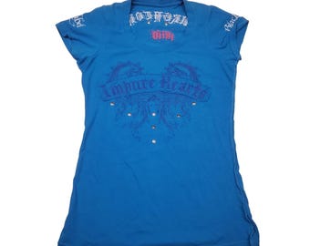 Vintage y2k Blac Label Pink Impure Hearts Womens studded Top M