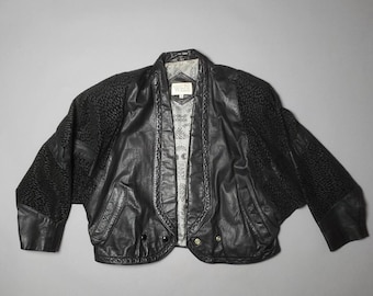 Vintage 80s Winlit Oversized Cropped Jacket Womens Large