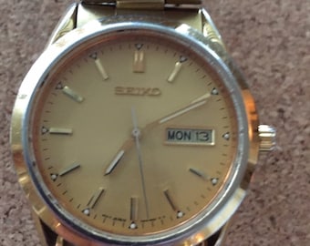 時計 SEIKO vintage watch VINTAGE NICE CLASSIC JAPAN TWO TONE MEN'S QUARTZ WATCH