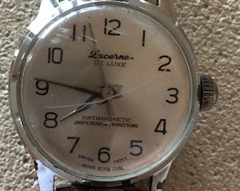 De Luxe Lucerne Watch Vintage VINTAGE LUCERNE DE LUXE, UNBREAKABLE